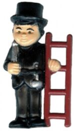 Skorsteinsfeier figur i plast liten