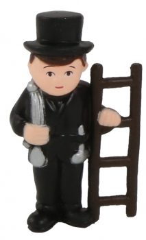 Skorsteinsfeier figur i plast medium